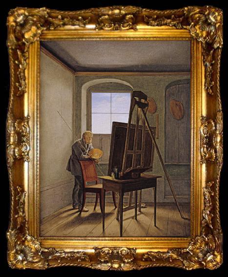 framed  Georg Friedrich Kersting Friedrich in his Studio (mk10), ta009-2